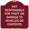 Signmission Designer Series-Not Responsible For Theft Or Damage To Vehicles Or Contents, 18" x 18", BU-1818-9944 A-DES-BU-1818-9944 - alternate 1